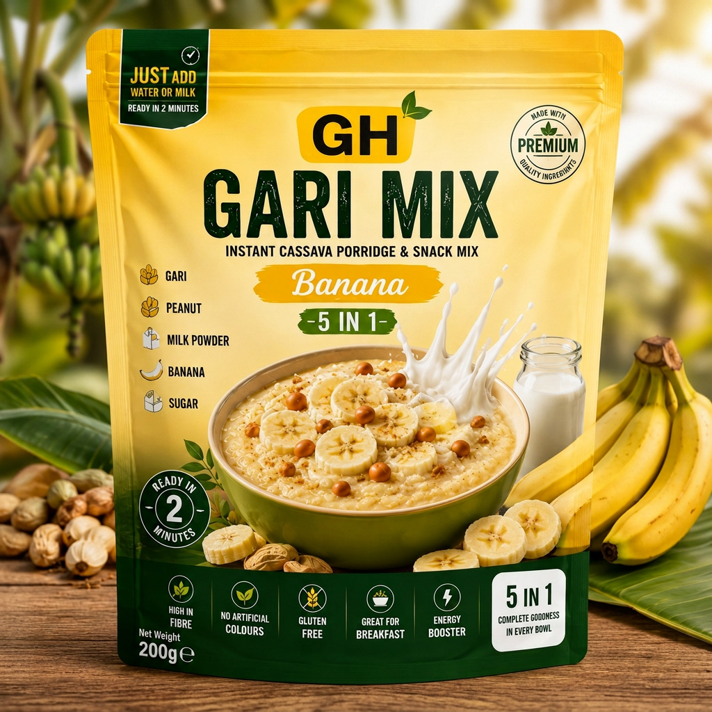 GH Gari Mix Banana 200g pouch