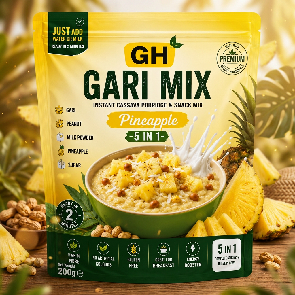 GH Gari Mix Pineapple 200g pouch